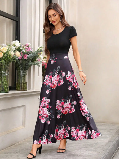 Emma & William Summer Floral Ruffle Dress
