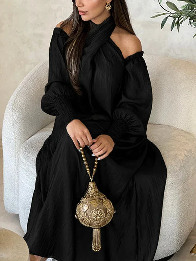 Valerie - Elegant Puff Sleeve Maxi Dress