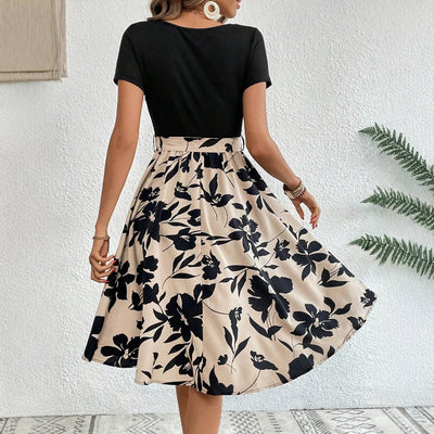 Emma & William Mini Summer Floral Ruffle Dress