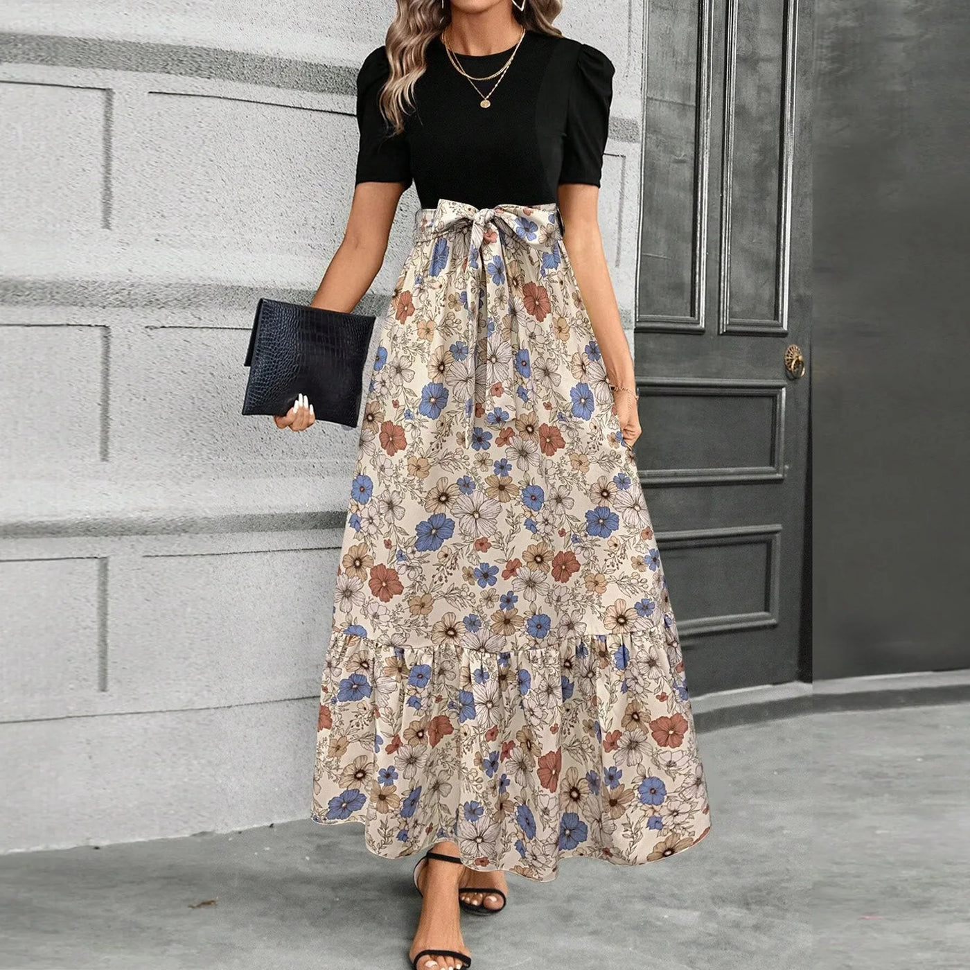 Emma & William Summer Floral Ruffle Dress