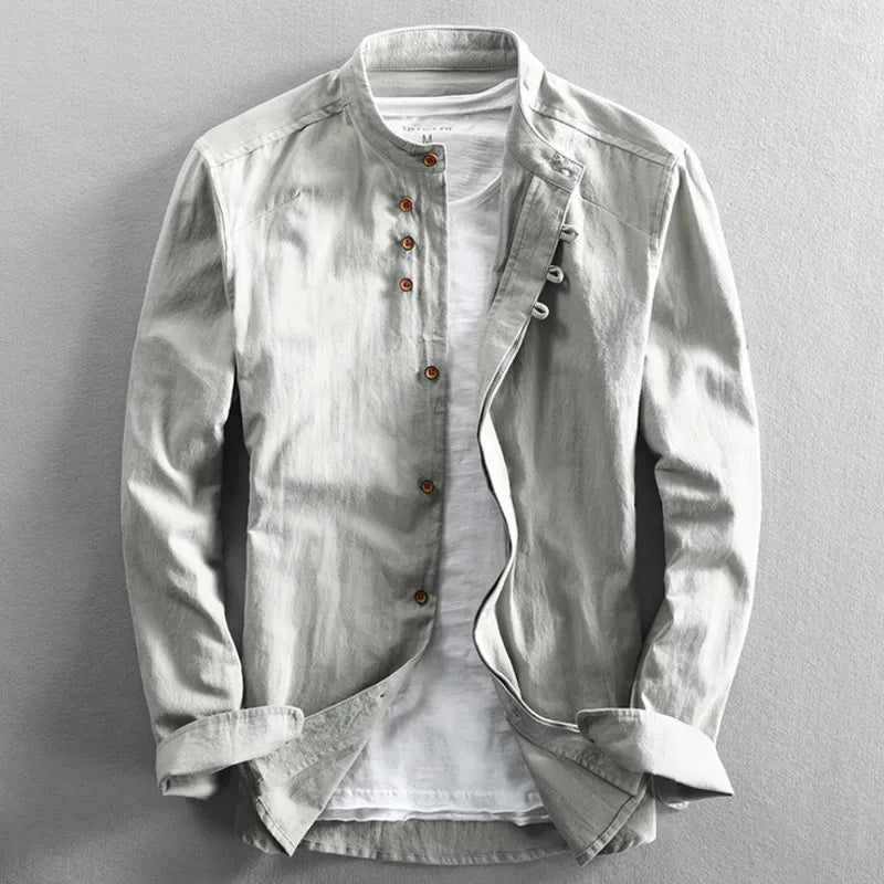 The Benjamin™ | Stylish Men's Slim Fit Shirt with Stand-up Collar