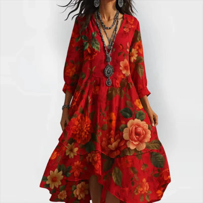 Marina | Floral Midi Dress