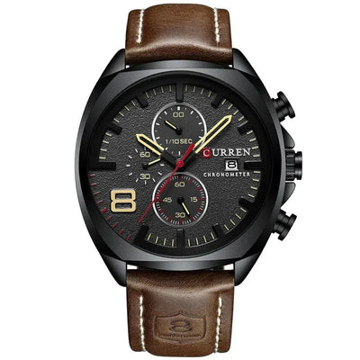 Waterproof sports and military watch with chronograph