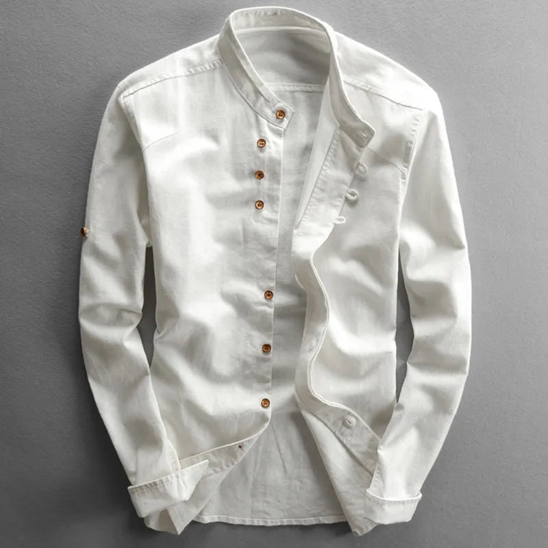 The Benjamin™ | Stylish Men's Slim Fit Shirt with Stand-up Collar