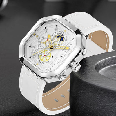 Luxury waterproof quartz chronograph watch