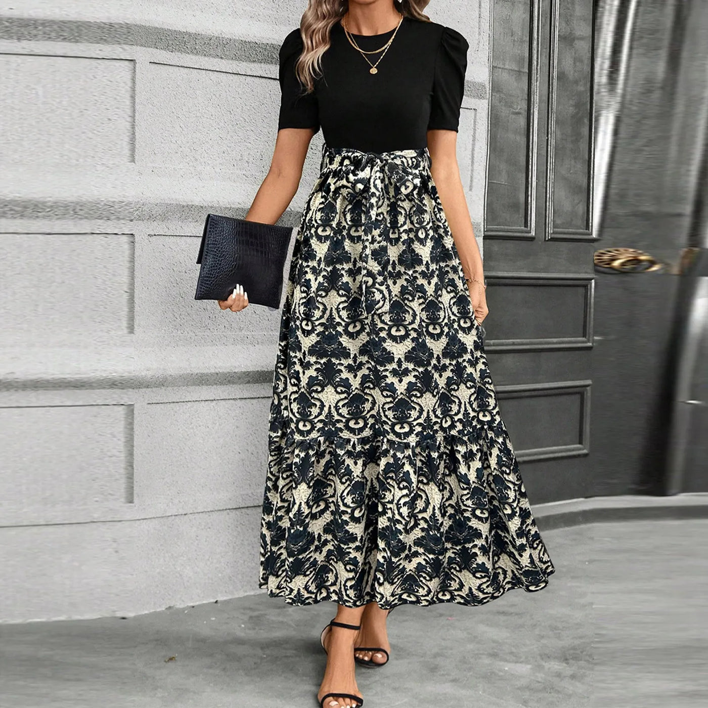 Emma & William Summer Floral Ruffle Dress