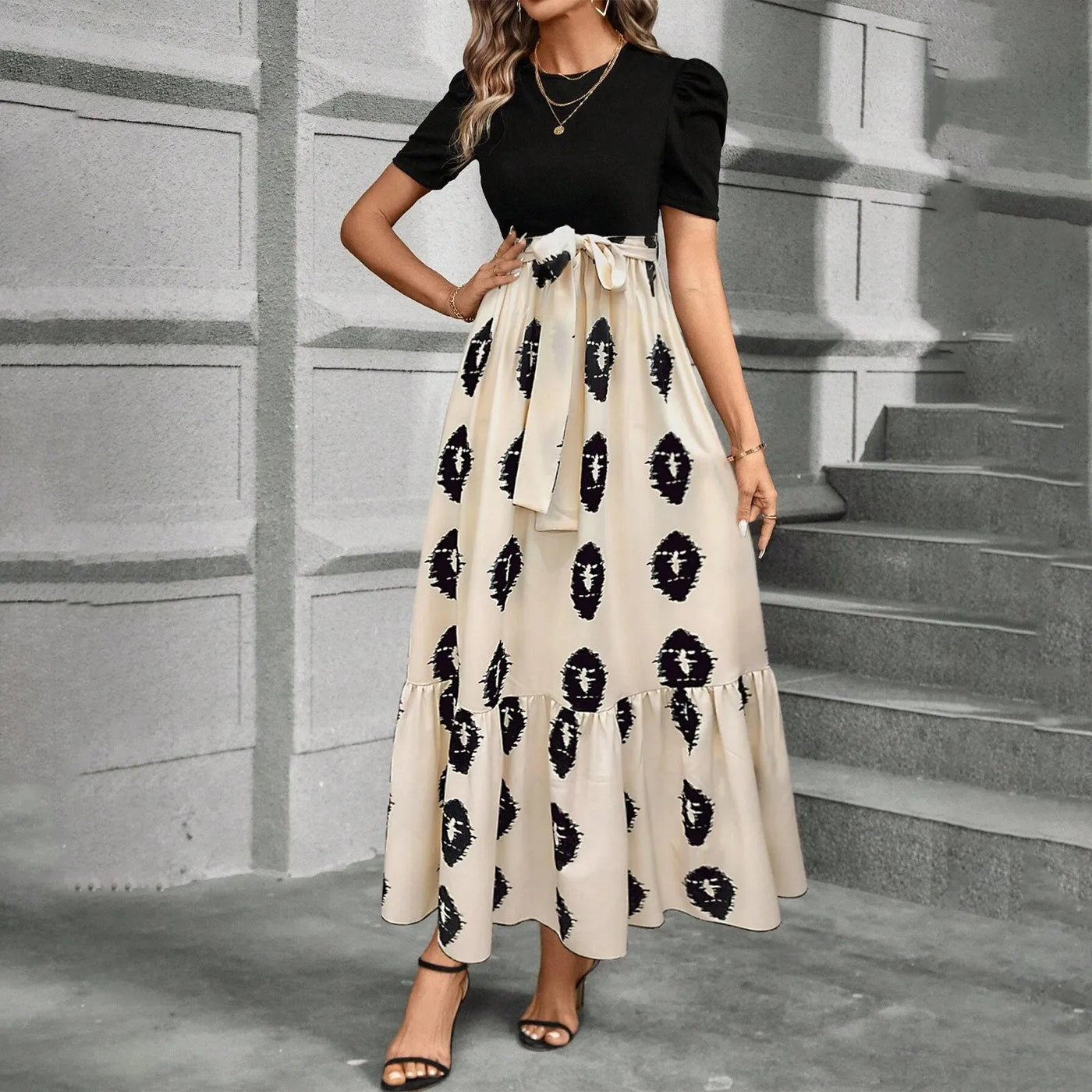 Emma &  William Summer Floral Ruffle Dress