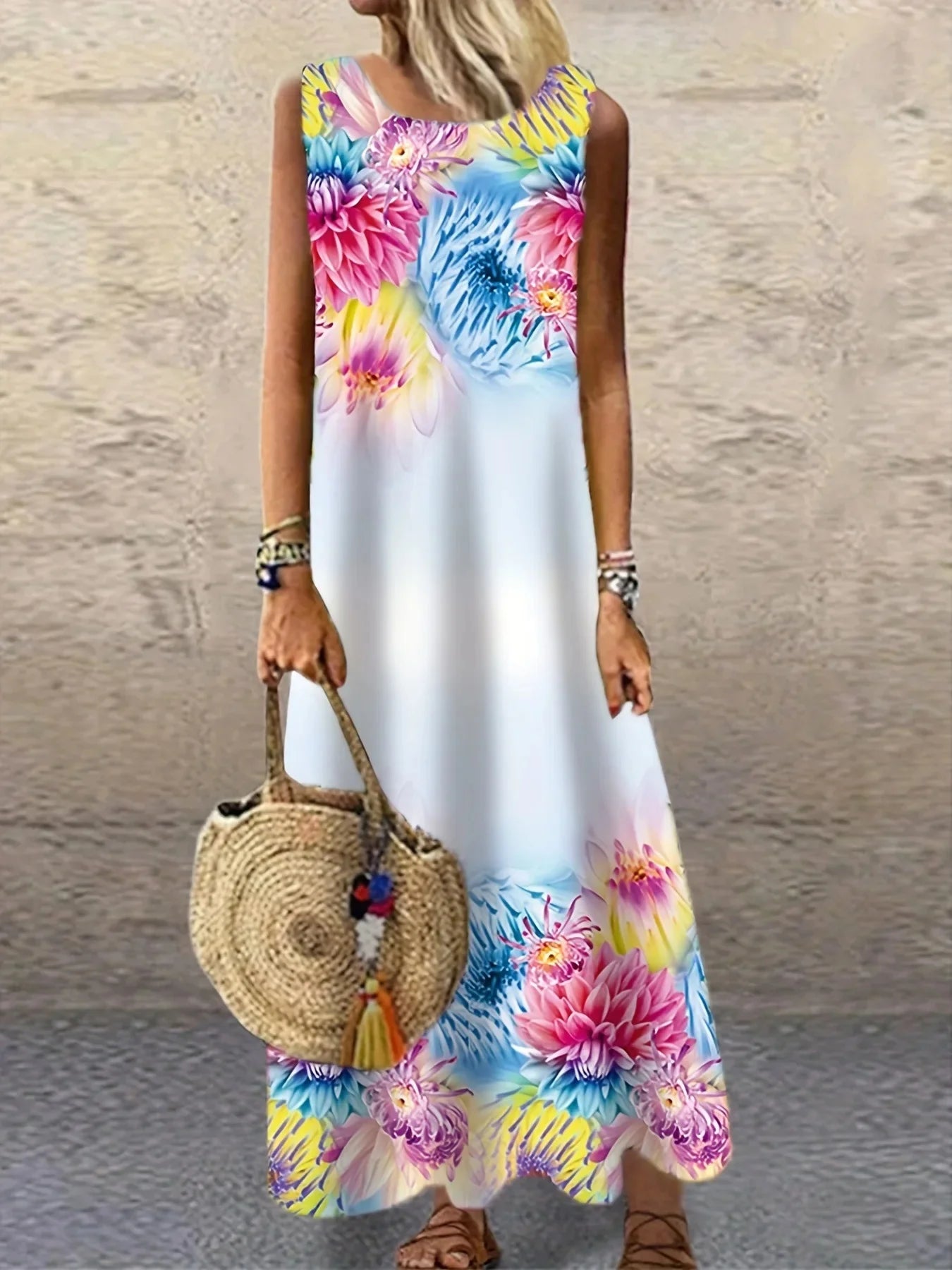 Emma & William Summer Floral Ruffle Dress