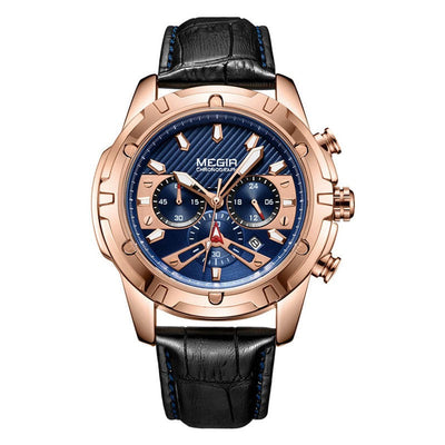 Luxurious sports watch with chronograph function