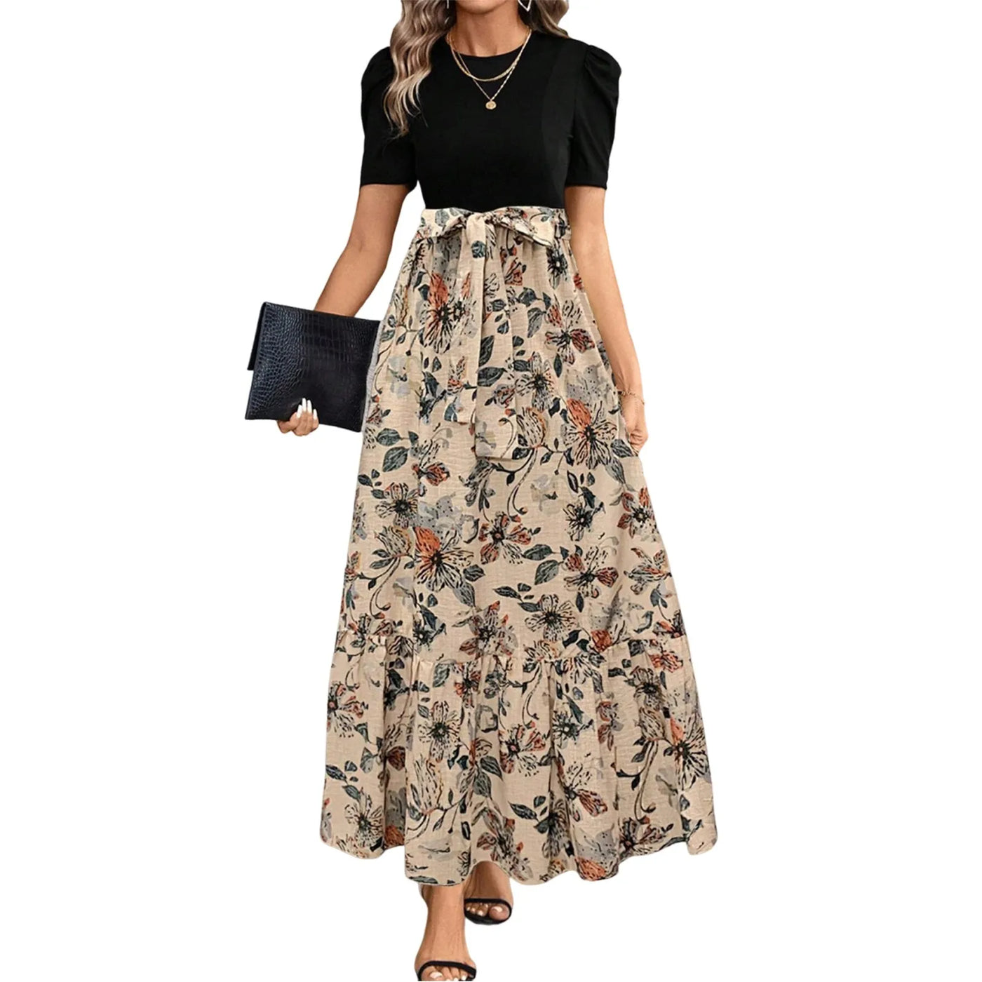 Emma & William Summer Floral Ruffle Dress