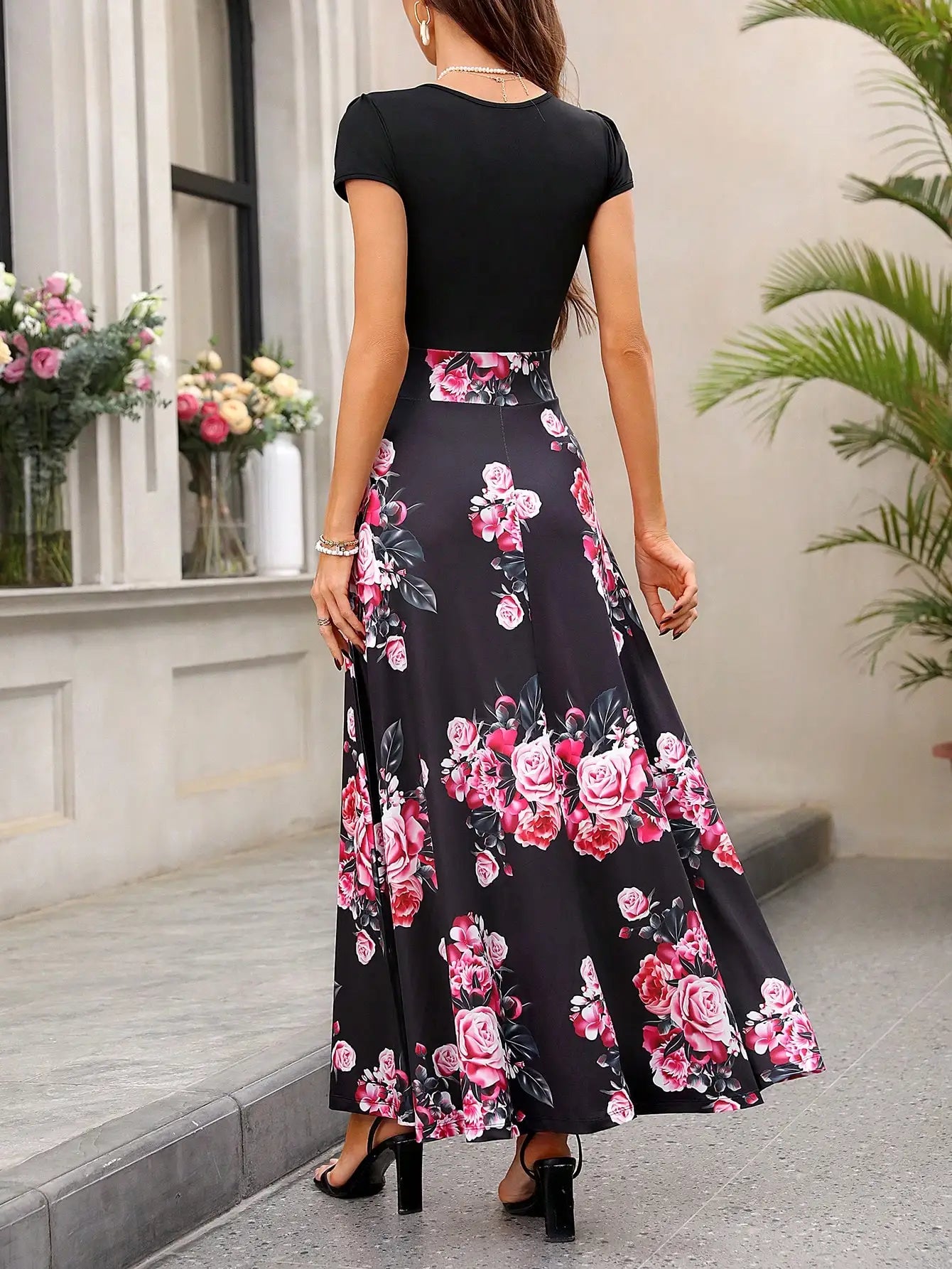 Emma & William Summer Floral Ruffle Dress