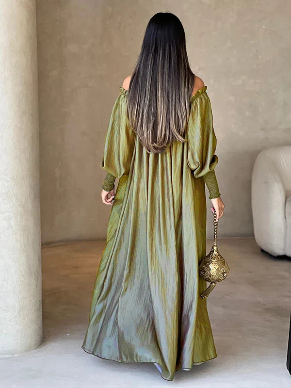 Valerie - Elegant Puff Sleeve Maxi Dress