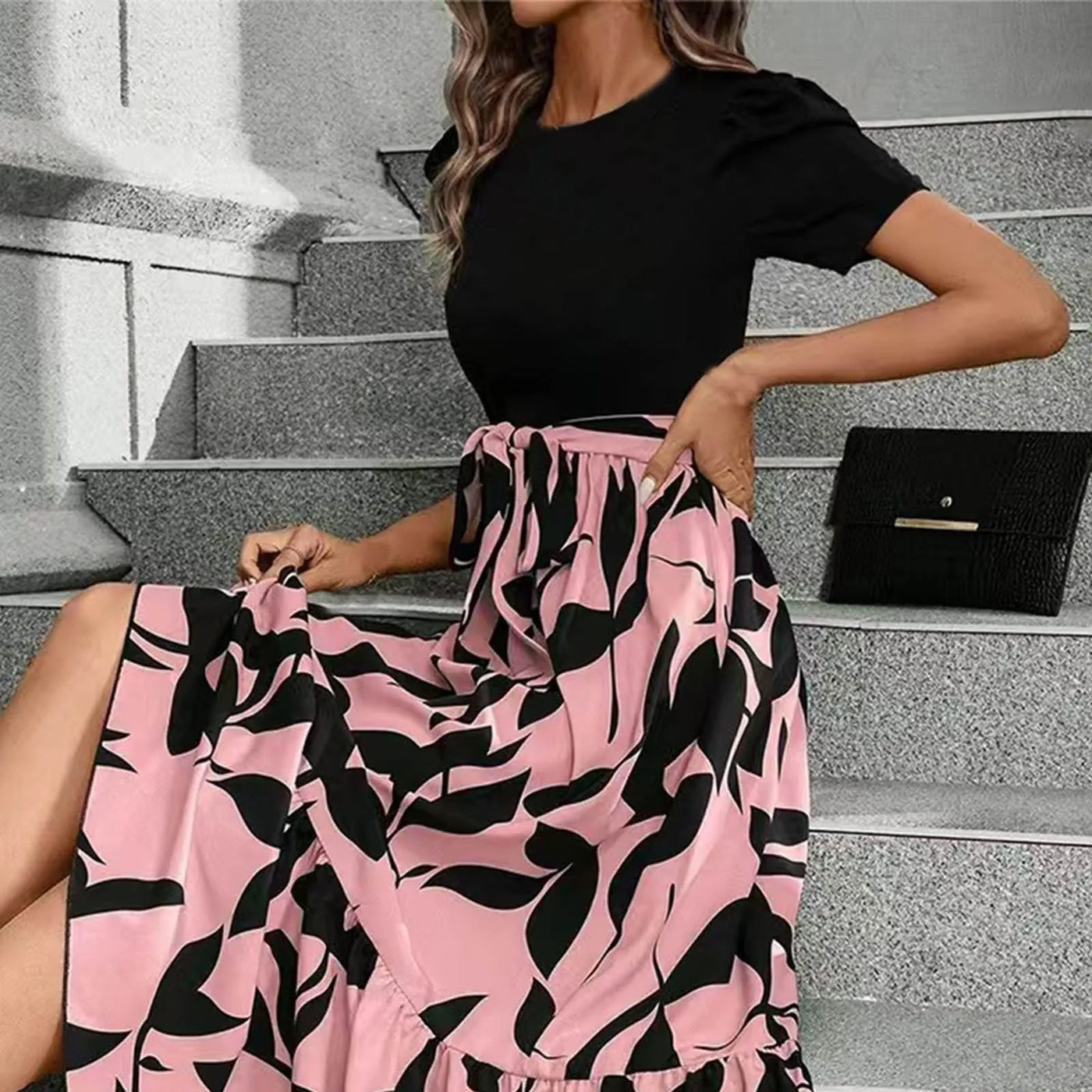Emma &  William Summer Floral Ruffle Dress