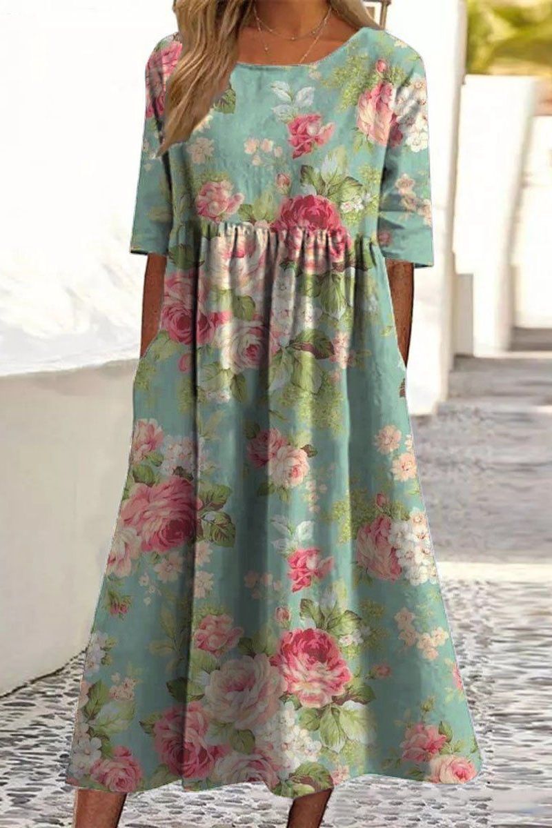 Carina – Embroidered Relaxed Midi Dress