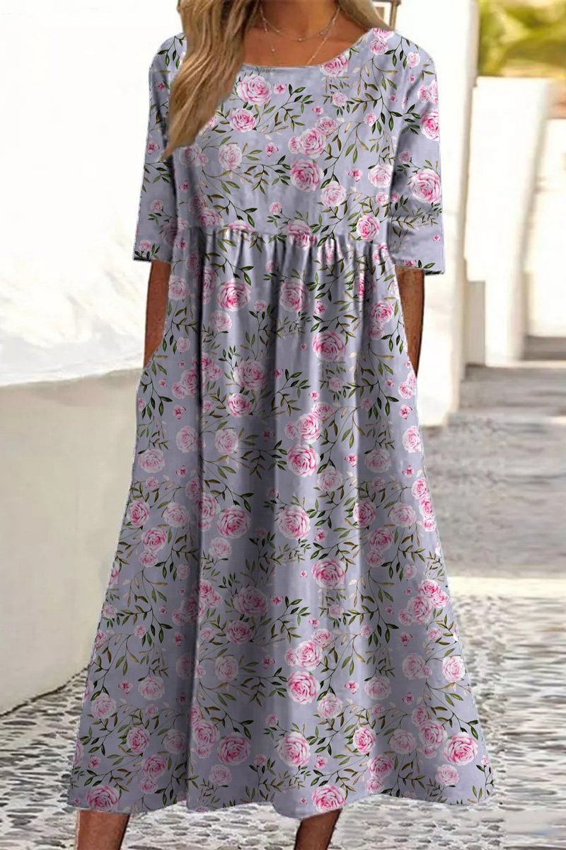 Carina – Embroidered Relaxed Midi Dress