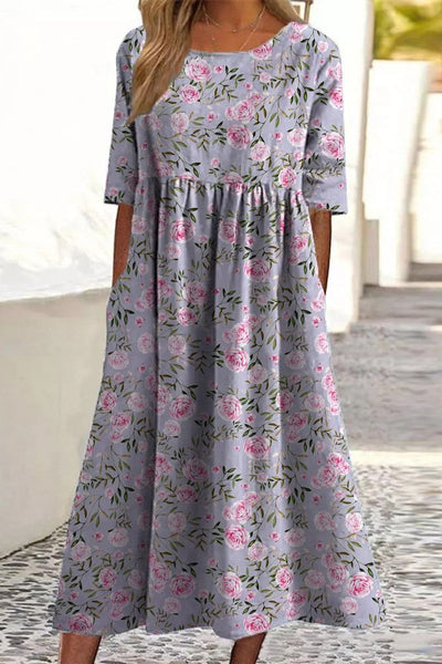 Carina – Embroidered Relaxed Midi Dress