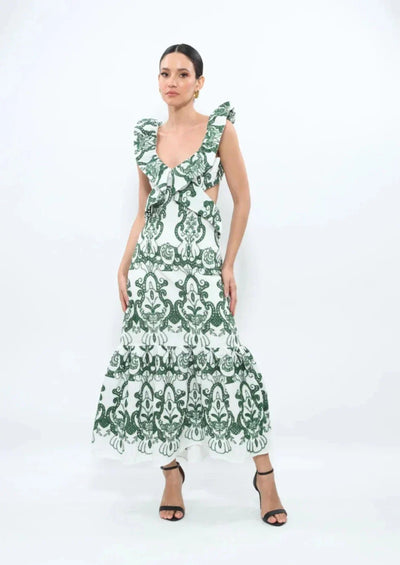 Cassie - Romantic Ruffled Maxi Dress Flowing Romance with Every Step