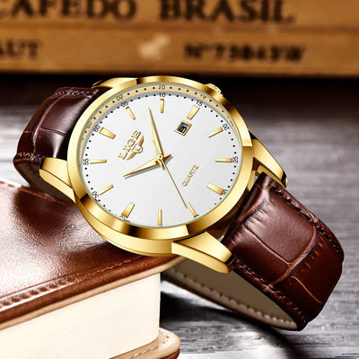 leather military watch