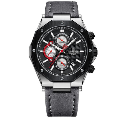 Fashionable leather chronograph watches