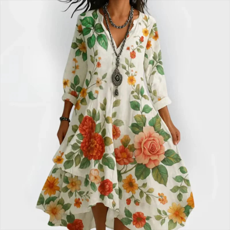 Marina | Floral Midi Dress