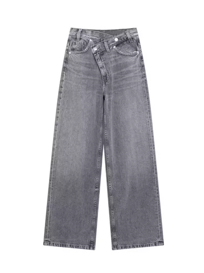 zunu™ | Loose Asymmetrical Closure Jeans
