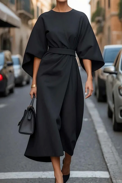 Clare™ Stylish Belted Maxi Dress