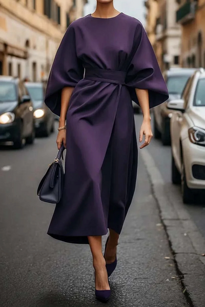 Clare™ Stylish Belted Maxi Dress