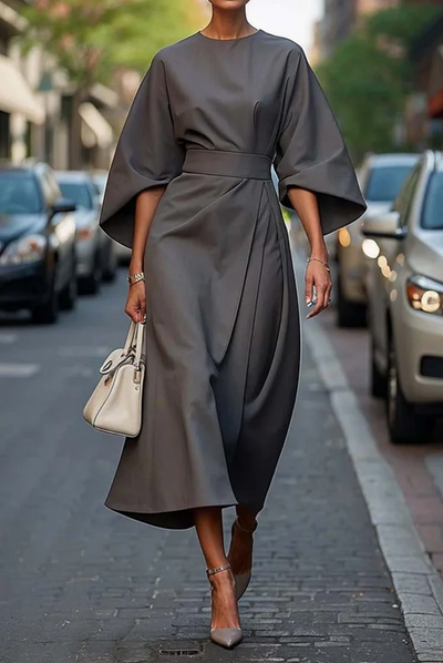 Clare™ Stylish Belted Maxi Dress