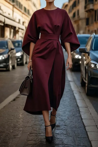 Clare™ Stylish Belted Maxi Dress