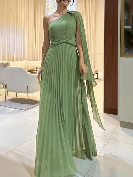 Celeste - Classy Pleated Maxi Dress