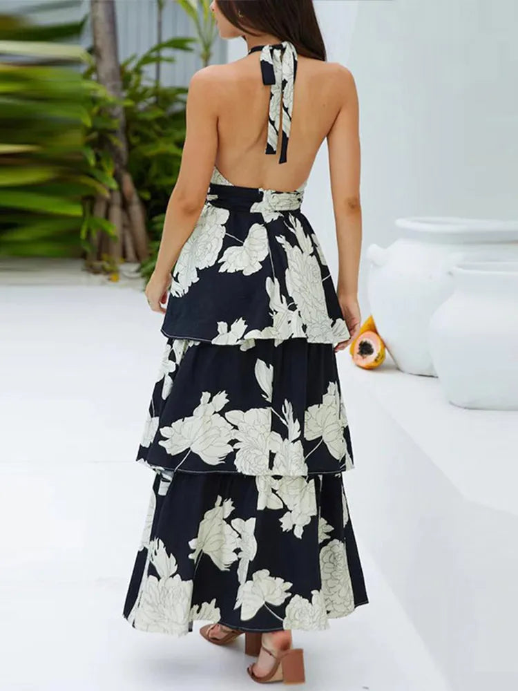 Emma & William Summer Floral Ruffle Dress