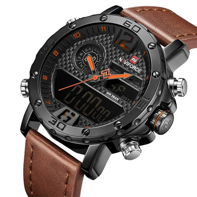 leather sports watch for men