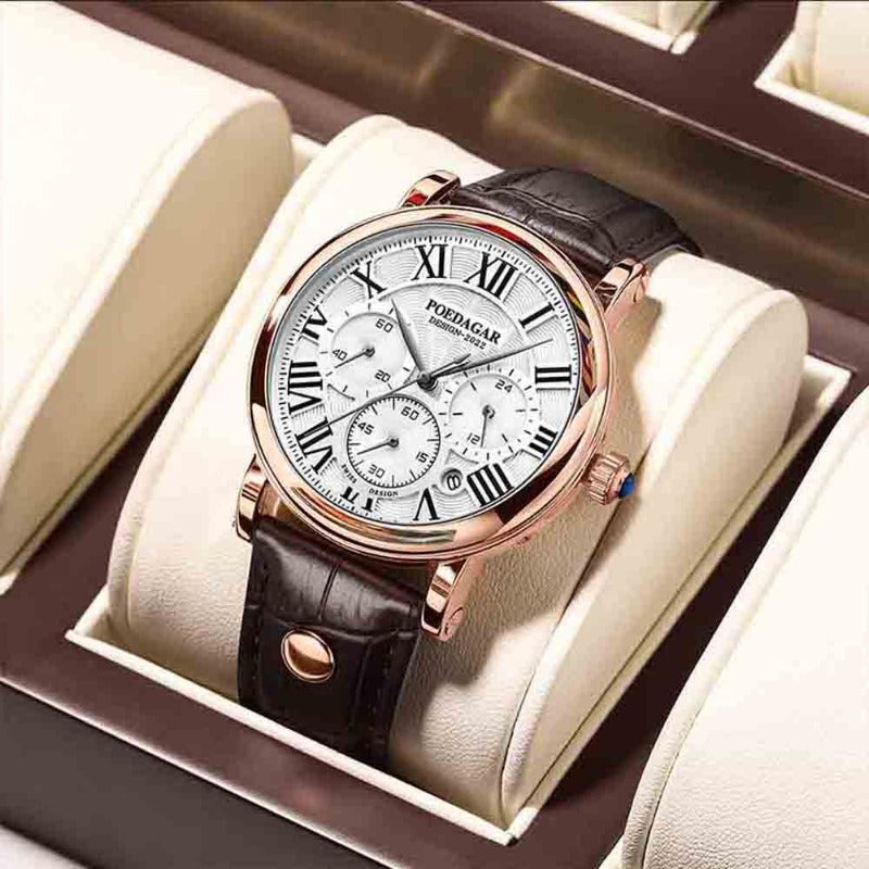 Luxurious, casual chronograph wristwatch