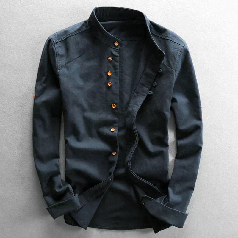 The Benjamin™ | Stylish Men's Slim Fit Shirt with Stand-up Collar