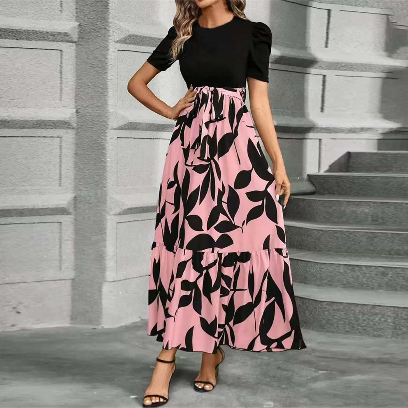 Emma &  William Summer Floral Ruffle Dress