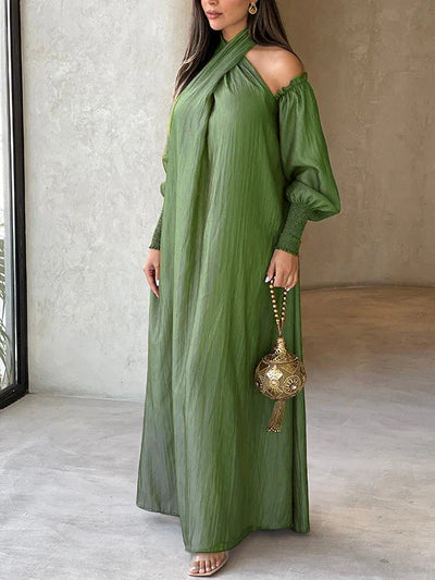 Valerie - Elegant Puff Sleeve Maxi Dress