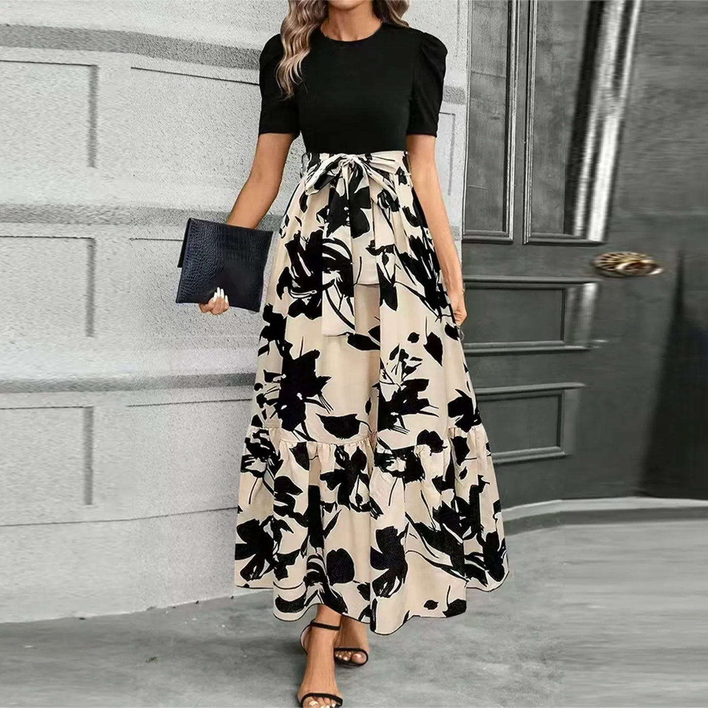 Emma &  William Summer Floral Ruffle Dress