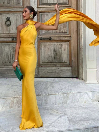 Carla - Dramatic Cape Mermaid Gown