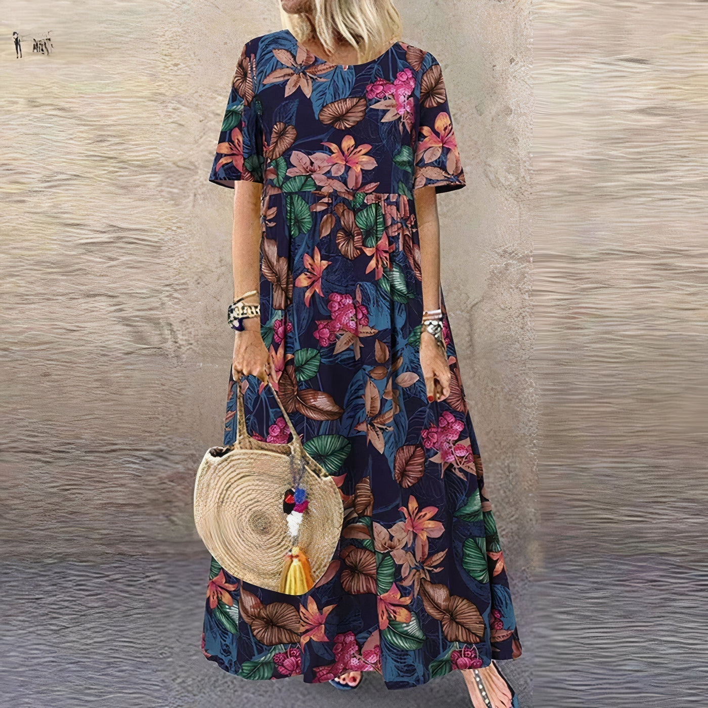 Lotte™ Elegant Floral Maxi Dress