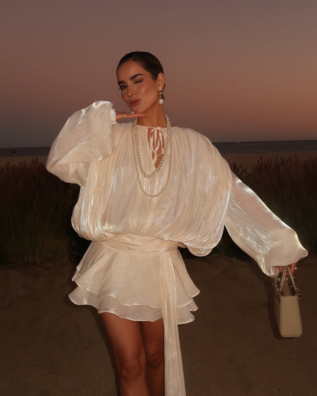 Danica – Shimmering Ruffled Mini Dress