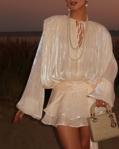 Danica – Shimmering Ruffled Mini Dress