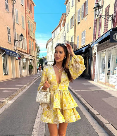 Hailey – Whimsical Ruffle Floral Mini Dress