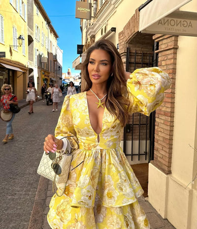 Hailey – Whimsical Ruffle Floral Mini Dress