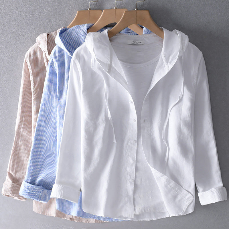 Araceli | Stylish Breezy Striped Hoodie Shirt