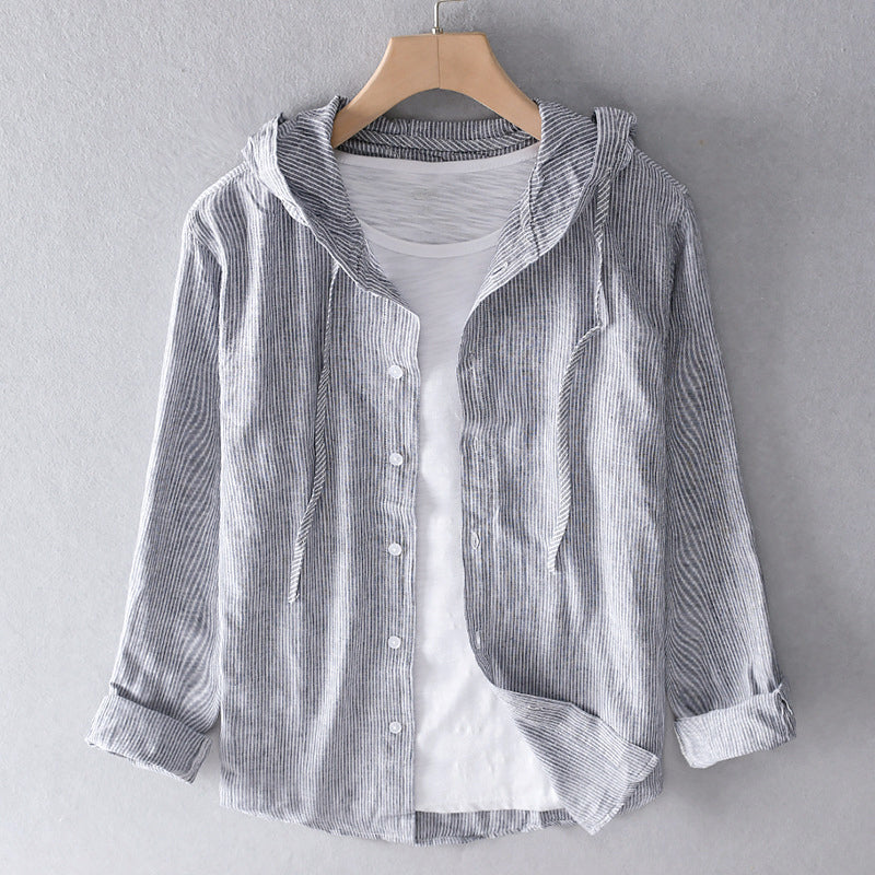 Araceli | Stylish Breezy Striped Hoodie Shirt