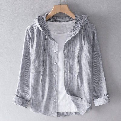 Araceli | Stylish Breezy Striped Hoodie Shirt
