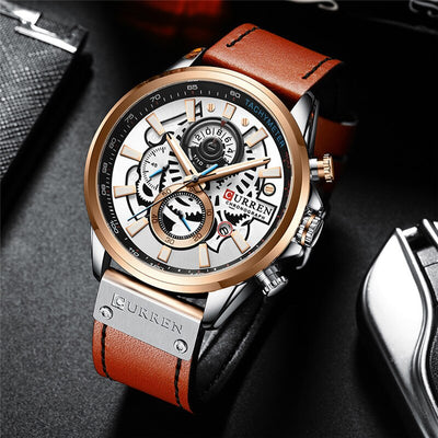 multifunctional quartz watch with calendar