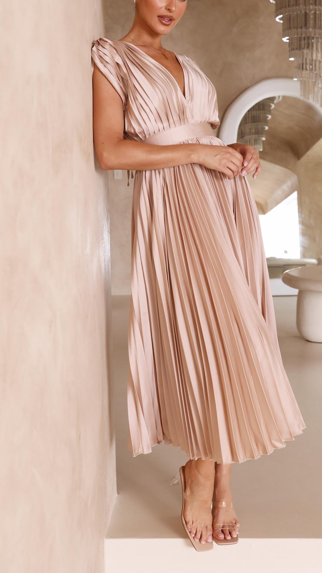 Maritoni - Regal Plunging Maxi Dress