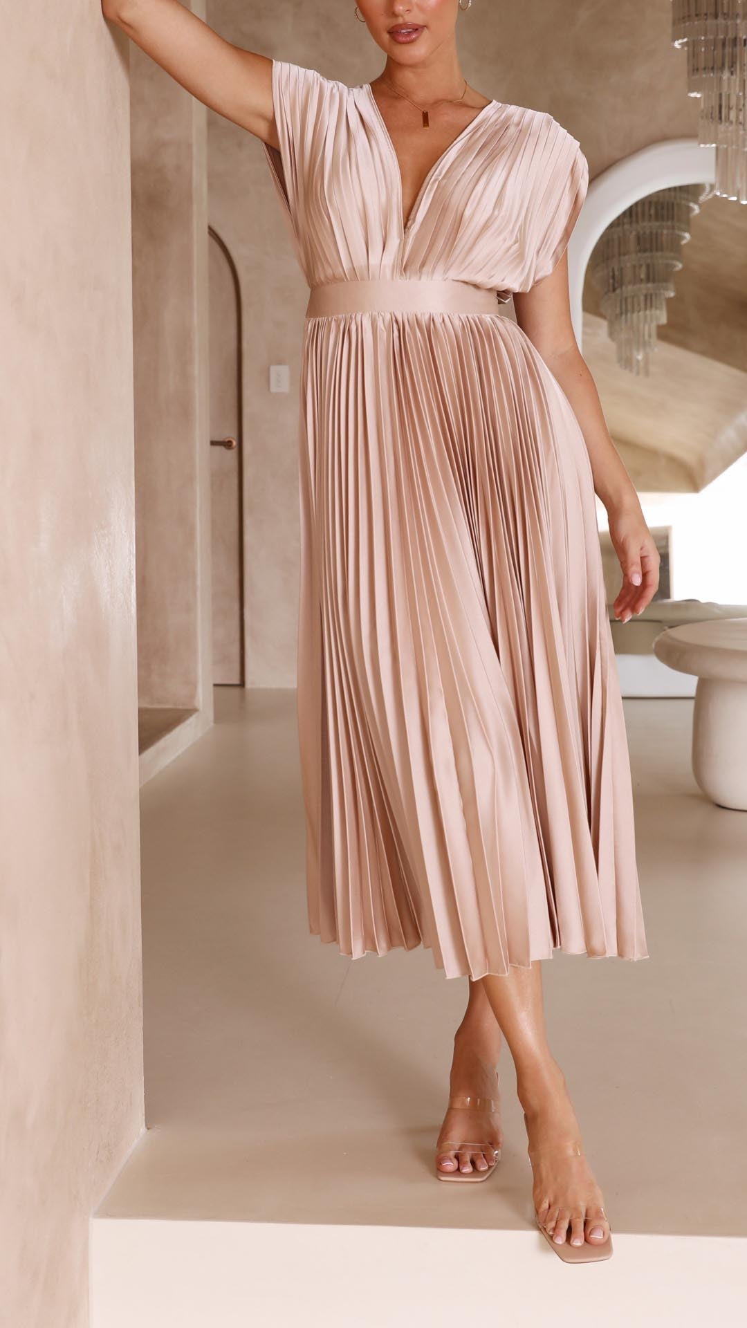 Maritoni - Regal Plunging Maxi Dress