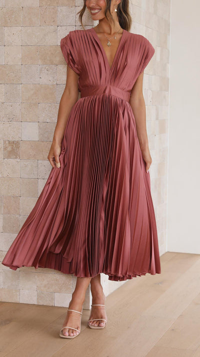 Maritoni - Regal Plunging Maxi Dress